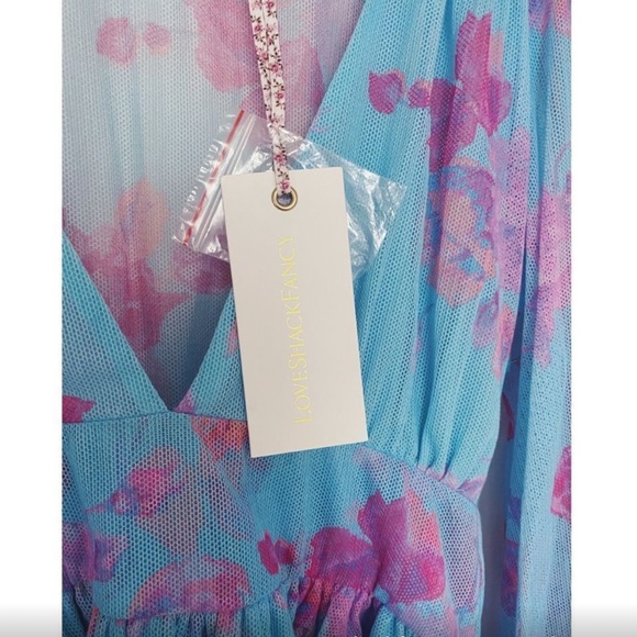 LoveShackFancy Blue Floral Mini Dress - Picture 15 of 15